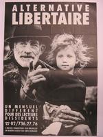Affiche pour Alternative Libertaire un mensuel différent pour des lecteurs dissidents (Bruxelles)